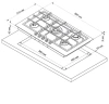 Варочная поверхность ELECTRONICSDELUXE GG51130245F TC-005