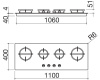 Газовая варочная панель Barazza 1PMD104N