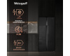 Отдельностоящий холодильник с инвертором Weissgauff WSBS 500 Inverter NoFrost Black Glass