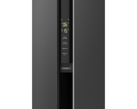 Отдельностоящий холодильник с инвертором Weissgauff WSBS 600 NoFrost Inverter Inox Glass