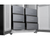 Отдельностоящий холодильник с инвертором Weissgauff WSBS 590 NoFrost Inverter Premium Dark Grey Glass