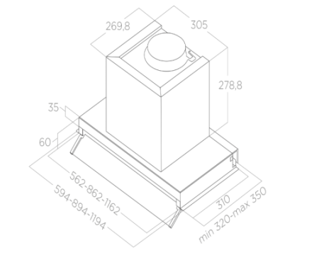 Вытяжка Elica Boxin Advance Dry IX/A/90 PRF0200560