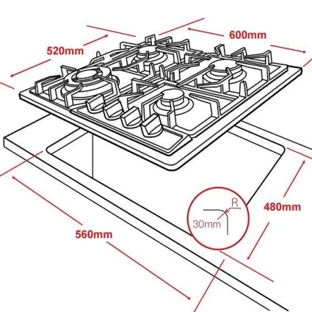 Варочная поверхность GINZZU HCG-419