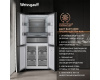 Отдельностоящий холодильник с инвертором Weissgauff WCD 590 NoFrost Inverter Premium Ecofresh Bru Steel Glass