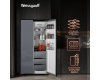 Отдельностоящий холодильник с инвертором Weissgauff WSBS 590 NoFrost Inverter Premium Dark Grey Glass