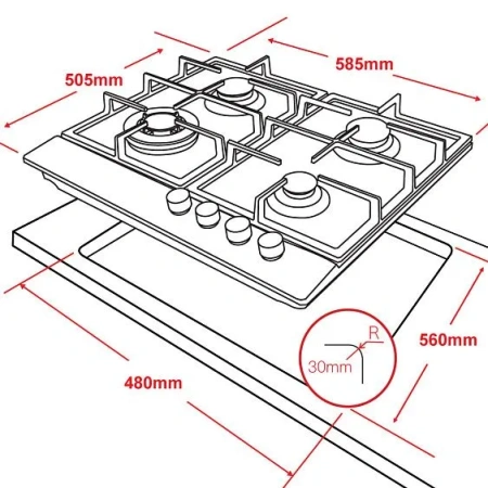 Варочная поверхность GINZZU HCG-417