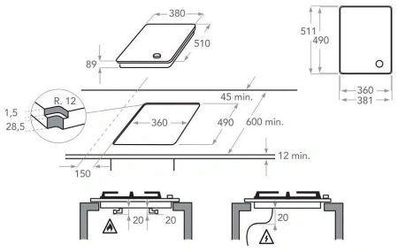 Варочная поверхность KITCHENAID KHDP1 38510