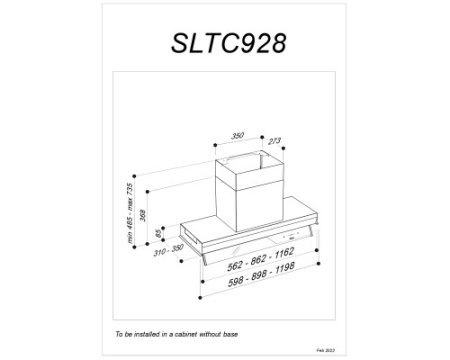 Встраиваемая вытяжка Sirius SLTC 928 IX 90
