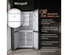Отдельностоящий холодильник с инвертором Weissgauff WCD 450 White Rock Glass NoFrost Inverter