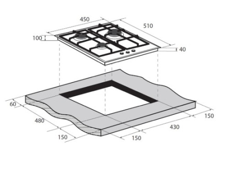 Газовая варочная панель ZUGEL ZGH451W