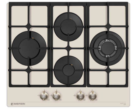 Варочная панель газовая MEFERI MGH604BG GLASS RETRO