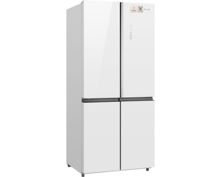 Отдельностоящий холодильник с инвертором Weissgauff WCD 590 Nofrost Inverter Premium EcoFresh White Glass