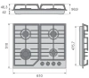 Варочная поверхность KONIGIN Blaze 604 WHGW