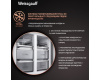 Отдельностоящий холодильник с инвертором Weissgauff WCD 590 Nofrost Inverter Premium EcoFresh Blue Glass