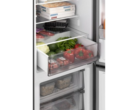 Отдельностоящий холодильник с инвертором Weissgauff WRK 185 Total NoFrost Inverter Black Inox