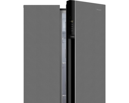 Отдельностоящий холодильник с инвертором Weissgauff WSBS 600 NoFrost Inverter Bru Steel Glass