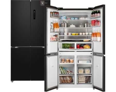 Отдельностоящий холодильник с инвертором Weissgauff WCD 510 Built-in Inverter NoFrost Dark Inox