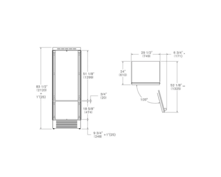 Встраиваемый холодильник Bertazzoni REF755BBRPTT белый