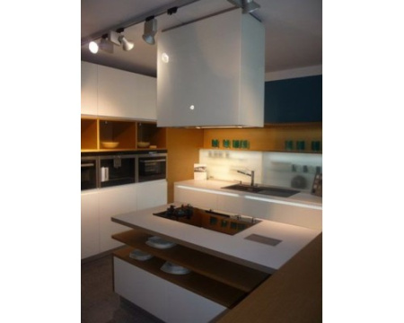 Вытяжка Falmec Design+ LAGUNA isola 60 inox vetro bianco (800) CLDI6075.E0P2#ZZZI491F+KACL.822#F