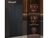 Отдельностоящий холодильник с инвертором Weissgauff WCD 450 Rock Glass NoFrost Inverter