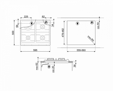 Варочная поверхность SMEG SRV864RAGH