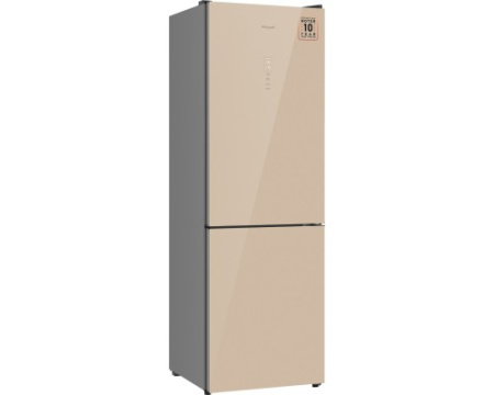 Отдельностоящий холодильник с инвертором Weissgauff WRK 185 Total NoFrost Inverter Beige Glass