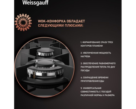 Варочная панель Weissgauff HGG 640 BGB