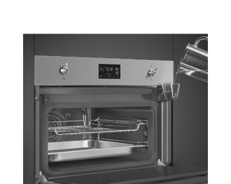 Компактный духовой шкаф с пароваркой Smeg SO4302S3X