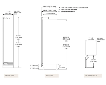 Морозильная камера Signature Kitchen Suite SKSCF1831P
