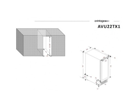 Монотемпературный винный шкаф Avintage AVU22TX1