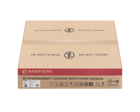 Газовая варочная панель Meferi MGH604BK GLASS ULTRA