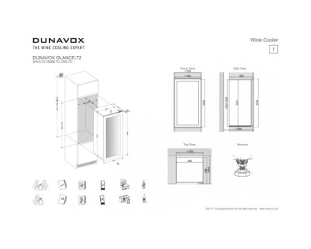 Винный шкаф Dunavox DAVG-72.185DOP.TO