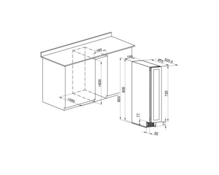 Винный шкаф Meyvel MV9-KST1