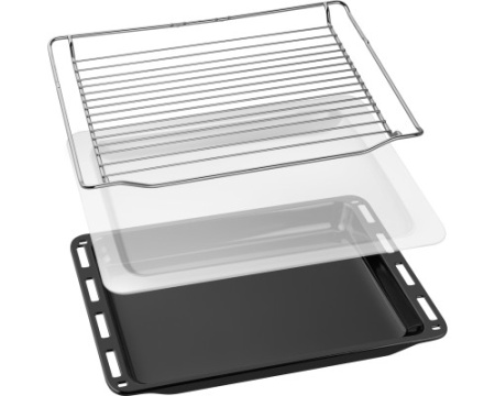 Встраиваемый компактный духовой шкаф с СВЧ Weissgauff OE 4551 DB Black Edition