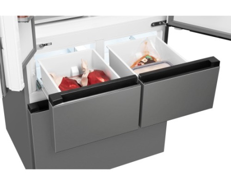 Отдельностоящий холодильник Weissgauff WFD 450 Built-in Inverter NoFrost Inox