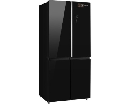 Отдельностоящий холодильник с инвертором Weissgauff WCD 590 Nofrost Inverter Premium EcoFresh Black Glass