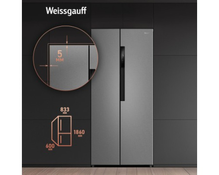Отдельностоящий холодильник с инвертором Weissgauff WSBS 450 XNF Built-in