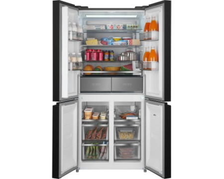 Отдельностоящий холодильник с инвертором Weissgauff WCD 590 NoFrost Inverter Premium EcoFresh Inox Glass