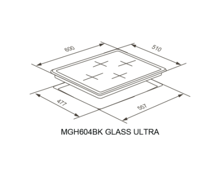 Варочная панель газовая MEFERI MGH604GR GLASS ULTRA