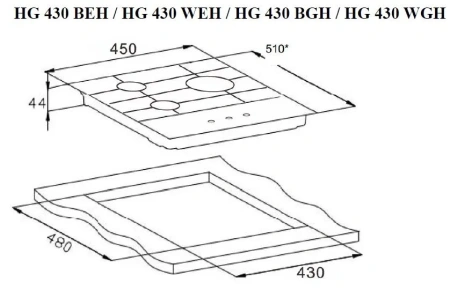 Варочная поверхность WEISSGAUFF HG 430 BGH