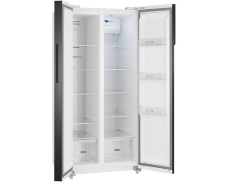 Отдельностоящий холодильник с инвертором Weissgauff WSBS 500 Inverter NoFrost White Glass