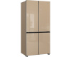 Отдельностоящий холодильник с инвертором Weissgauff WCD 510 Built-in Inverter NoFrost Champagne Glass