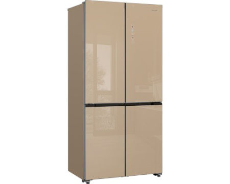Отдельностоящий холодильник с инвертором Weissgauff WCD 510 Built-in Inverter NoFrost Champagne Glass