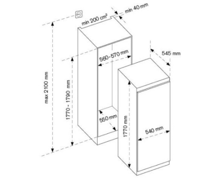 Встраиваемый холодильник Bertazzoni LRD603UBNPVC/20
