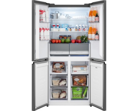 Отдельностоящий холодильник с инвертором Weissgauff WCD 450 Dark Grey NoFrost Inverter
