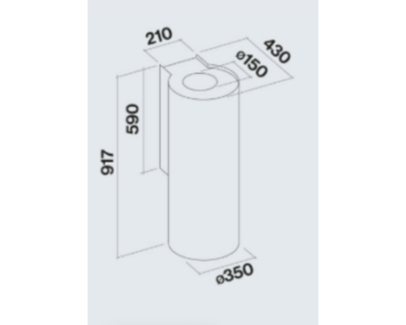 Вытяжка Falmec POLAR EVO GOLD 35 CPON90.E11P2#EUC490F