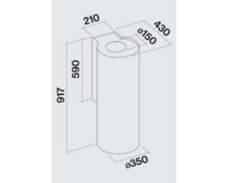 Вытяжка Falmec POLAR EVO RAME 35 CPON90.E11P2#EUA490F