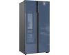 Отдельностоящий холодильник с инвертором Weissgauff WSBS 600 NoFrost Inverter Blue Glass