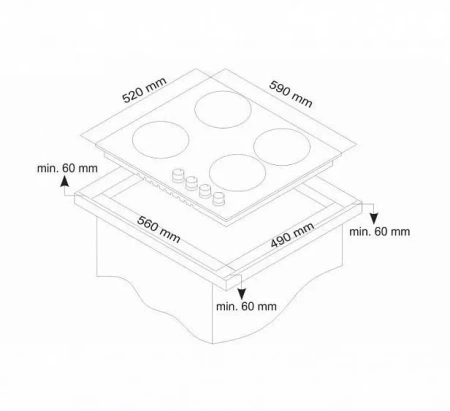 Варочная поверхность LUXDORF H60Q40L450