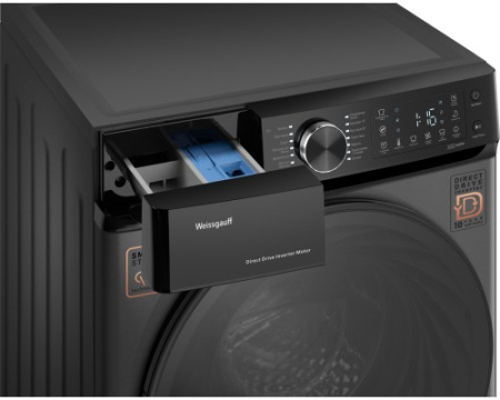 Стиральная машина с прямым приводом Weissgauff WM 59411 Direct Drive Inverter Steam Deep Grey